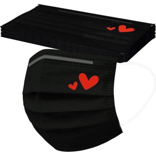 10PC Black Disposable Industrial Ear Loop mascarilla Monder Scarf Halloween Cosplay MasK