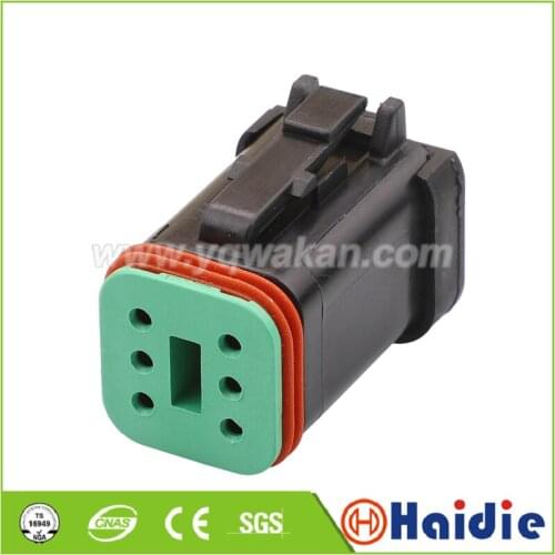 2sets 6pin auto wiring electric plug AT06-6S-EC01BLK cable harness sealed connector DT06-6S-E005