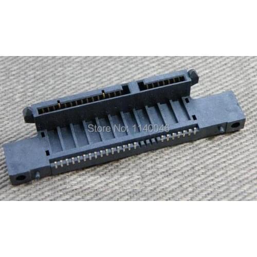 2PCS for SATA 22P H13 SMD disk interface female connector socket screw holes forward