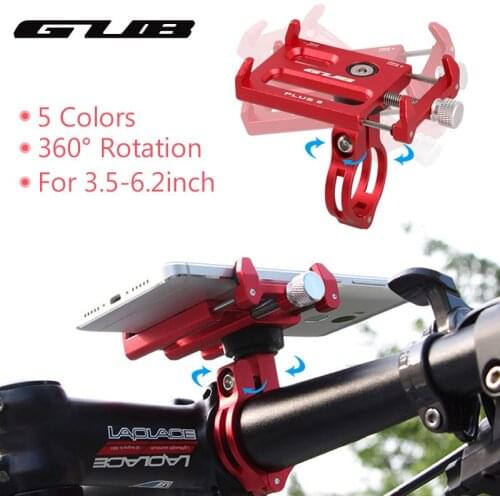 2019 GUB 360 Rotating Bicycle Smartphone Holder Aluminum Alloy MTB Bike Stand 3.5-7.15 inch Motorcycle Cycling GPS Phone Support