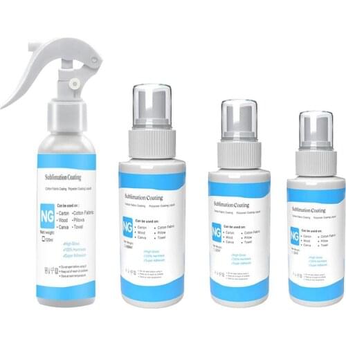 30/50/100/120ML Sublimation Coating Spray For Cotton T-Shirts Heat Transfer Including Polyester Wood Carton Pretreatment Fluid