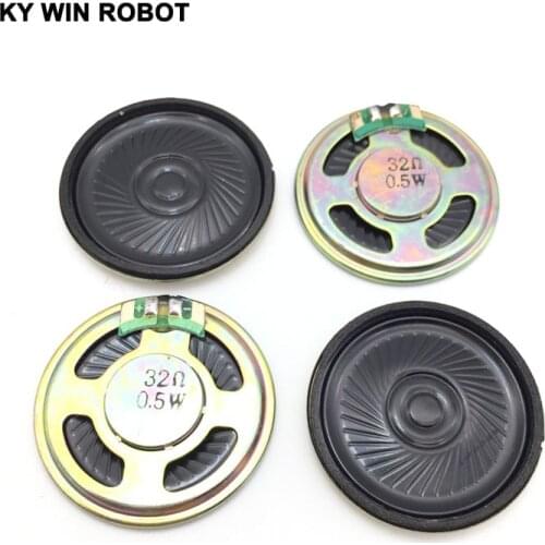 5pcs/lot New Ultra-thin speaker 32 ohms 0.5 watt 0.5W 32R speaker Diameter 40MM 4CM thickness 5MM