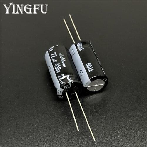 50pcs 22uF 450V NICHICON VY Series 12.5x25mm Wide Temperature Range 450V22uF Aluminum Electrolytic Capacitor