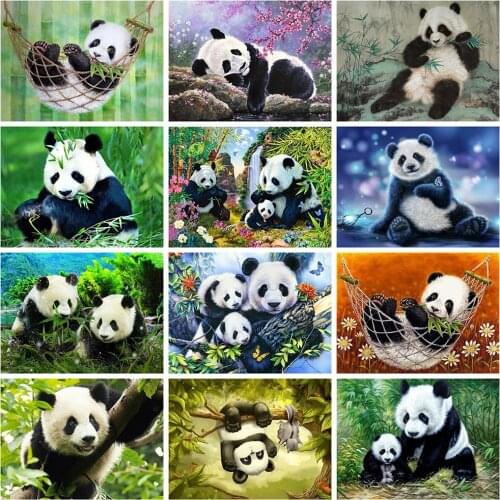 5D Diamond Painting Panda Animals Diamond Embroidery Full Square Drill DIY Mosaic Cross Stitch Kits Home Decoration Art