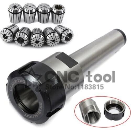 9pcs ER25 Spring Collets + 1PCS MT4 ER25 Collet Chuck Morse Taper Holder For CNC Milling Lathe Tool