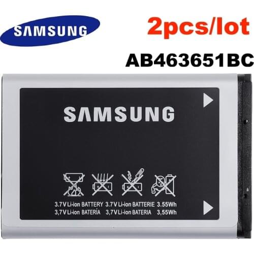 2pcs/lot SAMSUNG AB463651BC Original Battery For Samsung GT-S3650 S5550 S5560 S5600 S5620 S7070 S7220 C3530 960mAh High Capacity