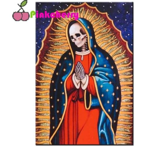 Diy Diamond Embroidery Day of the Dead GUADALUPE Diamond Painting 5d Diamond Mosaic Full Square/Round Drills k747