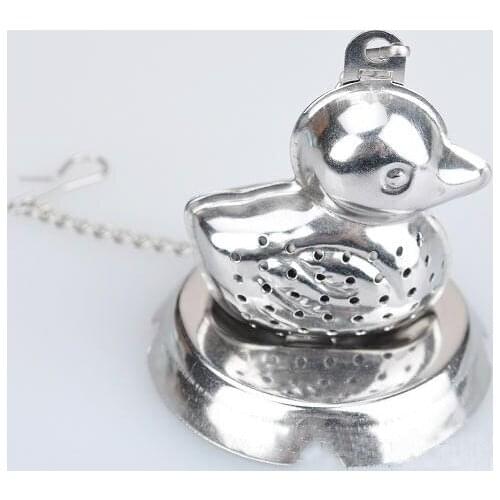 Free shipping! 5pcs/lot Little Duck Shape Tea Strainer-Stainless Steel Tea Bags-Infusers-Balls-Mug Tea Device-Filter sets
