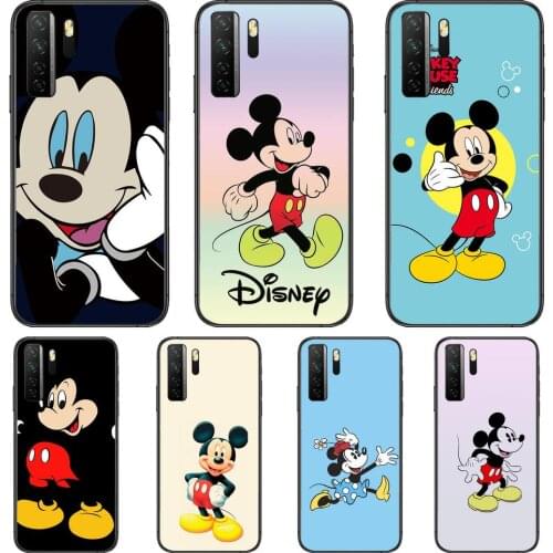 Haha Disney Mouse Black Soft Cover The Pooh For Huawei Nova 8 7 6 SE 5T 7i 5i 5Z 5 4 4E 3 3i 3E 2i Pro Phone Case cases