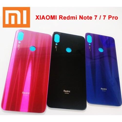 Xiaomi Redmi Note7 Note 7 Pro Back Cover Battery Case Glass Rear Door Housing Cover Replacement For Redmi note 7 pro phone case