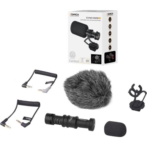 COMICA CVM-VM10II Video Recording Mic On DSLR Camera with Shock-Mount for DJI OSMO GoPro smartphone canon nikon sony