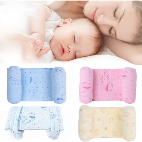 Newborn Prevent Flat Head Positioner baby anti roll Pillow Infant Baby Anti Roll Sleep Cushion Shaping Anti-static Pillow