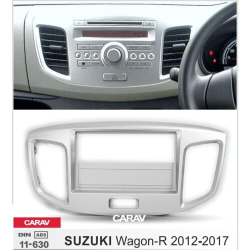 Double Din Fascia Facia Adaptor for SUZUKI Wagon-R 2012-2017 (with pocket) Car Stereo Panel Trim Kit CARAV 11-630