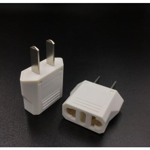 European EU Plug Adaptor American US To EU Euro Plug Adapter Travel Power Electrical Converter Socket