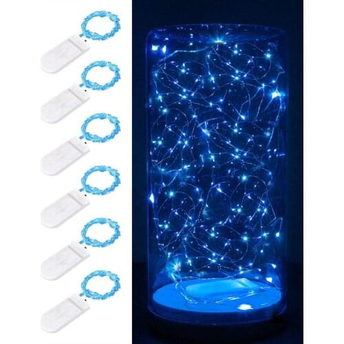 Led Holiday Garlands Copper Wire String Light CR2032 Battery 6PCS/Bag Decoration Indoor Bedroom Wedding Party Festival Christmas