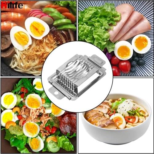 HILIFE Multifunctional Slicer Section Cutter Egg Cutter Kitchen Tools Fruit Slicer Egg Slicer Stainless Steel Boiled Egg
