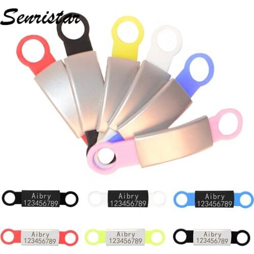 Personalized ID Name Pet Cat Dog Tag Custom Silicone Stainless Steel Engraved Nameplate Puppy Cat Dog Collar Tags Accessories