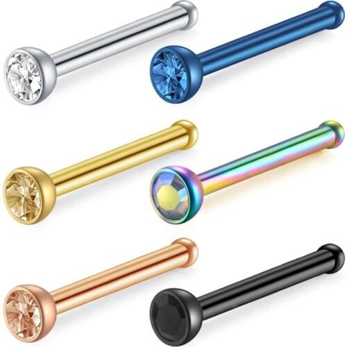 18G 20G 22G Nose Ring, 3PCS-32PCS 22G Surgical Stainless Steel Body Jewelry Piercing Nose Rings