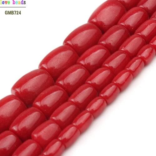 4 Sizes Red Coral Drum Beads for Jewellery Making Bracelets DIY Handmade 16 Inch Ladies Chain Bracelet
