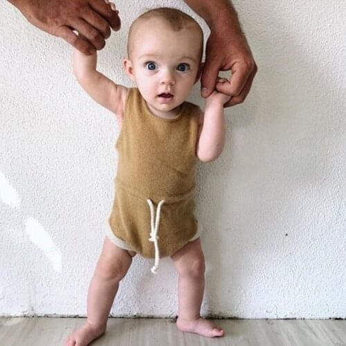 Summer Newborn Outfit Baby Clothes Boys Girls Bodysuit Sleeveless Infant Kids Playsuits 2021