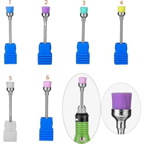 Meisha 2Pcs Nail Drill Bit Nail Cleaning Brush 3/32'' Rotary Manicure Electric Drills Accessories Nail Art Tool Nail File HF0009