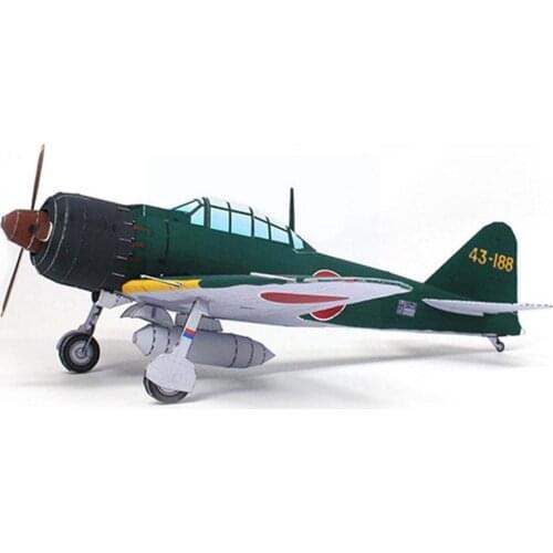 Apan A6m5a Zero Fighter Type 56 Aircraft Carriers Aircraft Handicraft Puzzle Model Paper Model Model Paper Decoration Paper G8V8
