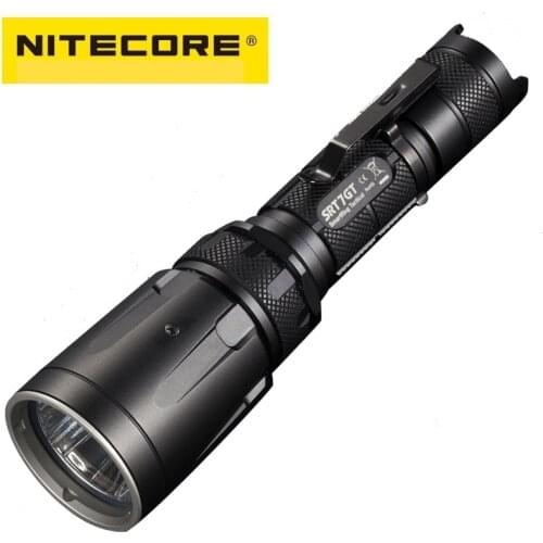 NiteCore SRT7GT Torch Flashlight Cree XP-L HI V3 1000LM Red Green Blue UV LED Flashlight by 18650 Battery for Camping