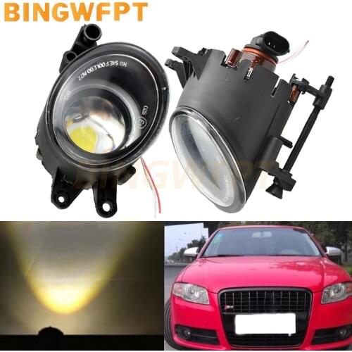 New 2X Fog Light with Angel eye Car LED Fog Light For Audi A4 B6 Avant Quattro 2001-2005 Front Led Fog lamp