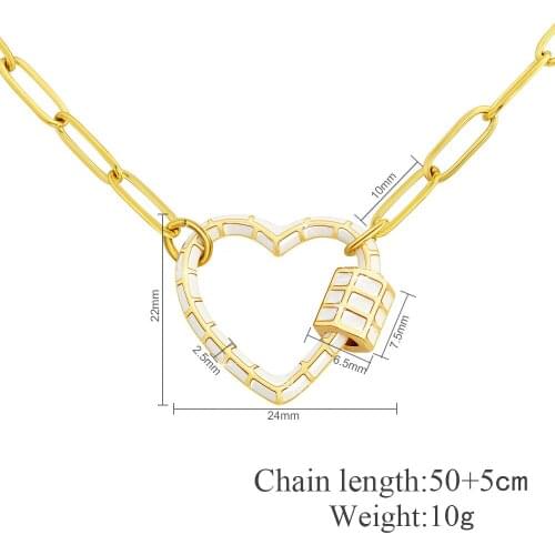 Stainless Steel Heart Necklace For Women Man Hollow Heart Choker Pendant Necklace Engagement Jewelry