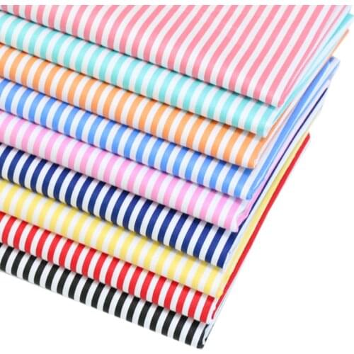 Stripe 100% twill cotton fabric by meterDIY sewing craft apparel quilting handwork bedding decor tissue baby clothes dress tilda
