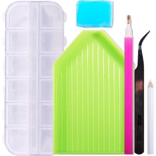 DIY Nail Art Rhinestones Crystal Diamond Picker Pencil Plate Easily Pick Up Practical Beauty Manicure Tool 6pcs/Set