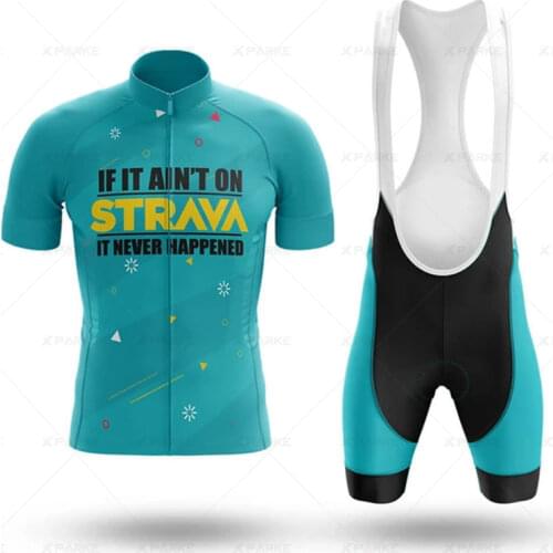 STRAVA 2020 Summer Cycling Clothing Comfortable Racing Bicycle Clothes Suit Quick-Dry Mountain Bike Cycling Jersey Set New
