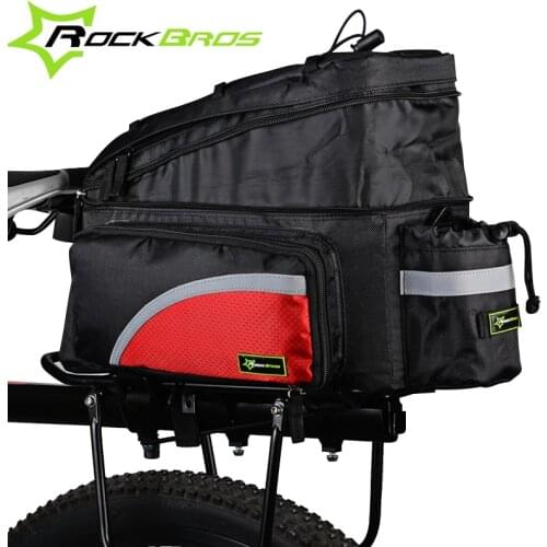 ROCKBROS Larger Capacity With Rain Cover Mountain Bike Bicycle Bicicleta Bag Rear Carrier Bags Rear Pack Trunk Pannier Package