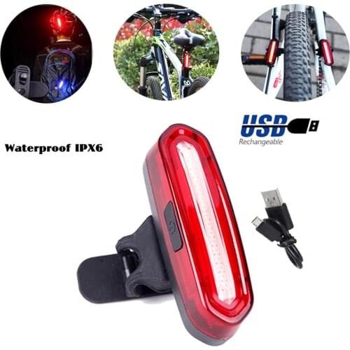 Bicycle Rear Light 120Lumens USB Rechargeable Led bike Light Waterproof MTB Road Bike Tail Cycling Light Flashing For Bicycle