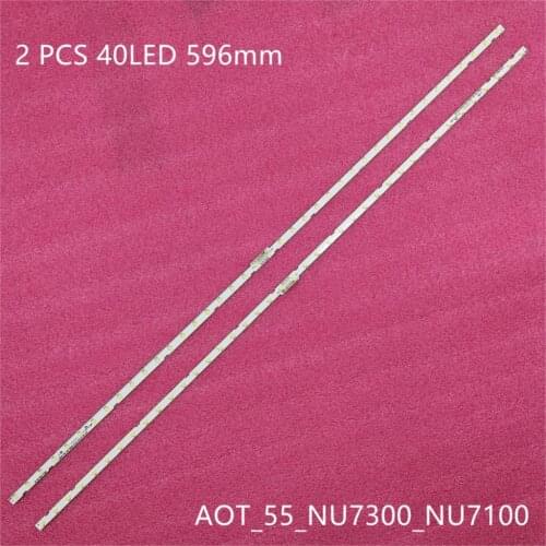 LED Backlight strip(2)for Samsung UE55NU7100 UE55NU7105 55NU7100 BN96-45913A 46033A STS550AU9 UE55NU7170 UE55NU7300 UE55NU7400