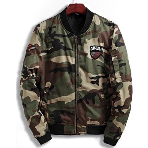 Spring Casual Camouflage Printed Jackets and Coats For Men European and American Style Military Coats Male XXXL Plus Size A553