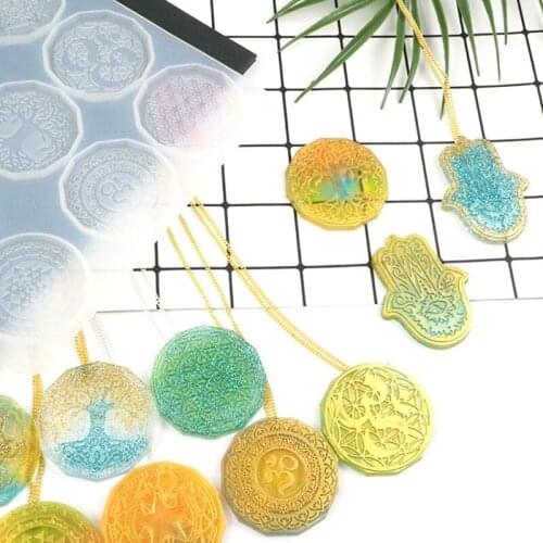 Flower of Life Pendant Crystal Epoxy Resin Mold Jewelry Earrings Silicone Mould U2JF