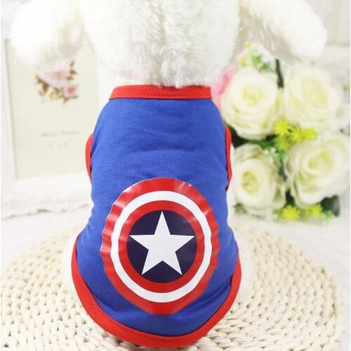 Disney spring and summer vest kitty dog clothes summer thin sunscreen small and medium-sized puppies Captain America Donald Duck