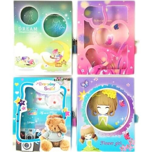 1pcs Cartoon Boxed Bear Notebook With Lcok Creative Kawaii Daily Memos 58 Sheets Notepad For Kids Great School Stationery