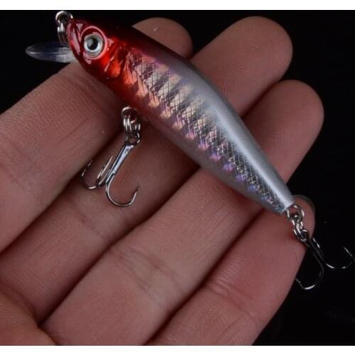 1pcs Minnow Wobbler Fishing Lure Jerkbait Bait Perch Pesca Mini Sinking Wobblers Fishing Lures Hard Deep Artificial Bait 3D Eyes