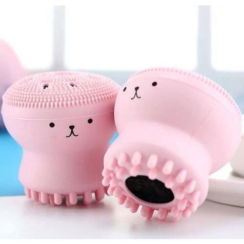 1Pcs Silicone Face Cleansing Brush Facial Cleanser Pore Cleaner Exfoliator Face Scrub Washing Brush Skin Care Massage Wash Tool