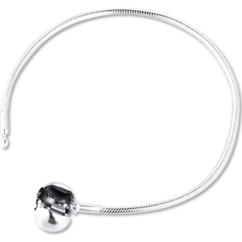 100% Authentic 925 Sterling Silver Jewelry Essence Clasp Bracelets Free Shipping