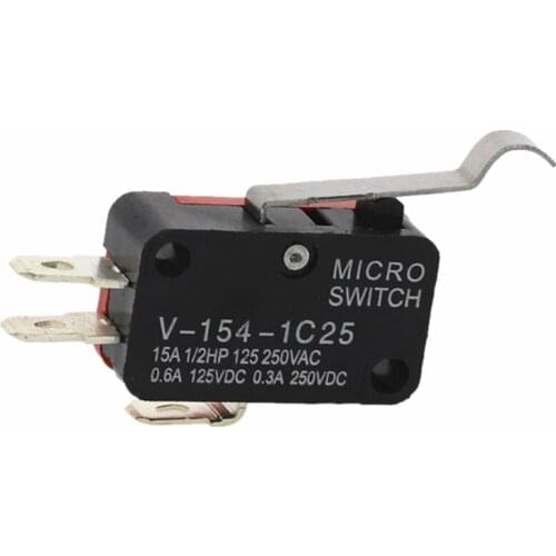 100Pcs Roller Lever Arm SPDT NO/NC Momentary Mini Limit Switches V-154-1C25