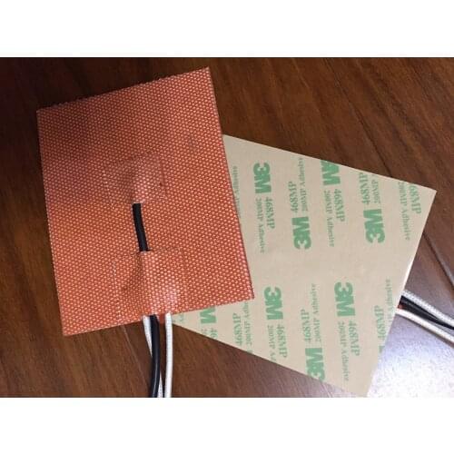 120mm X 120mm 120W 12V, w/ 3M PSA & NTC 100K Thermistor,Silicone Heater Pad,3D Printer Heater,Heatbed, Industrial Heater Warming