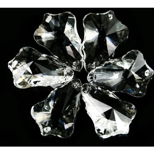 5PCS 35mm Christmas Tree Clear Crystal Beads Chandelier Crystals Prisms Pendant Sun Catcher Lamp Part DIY Home Wedding Decor