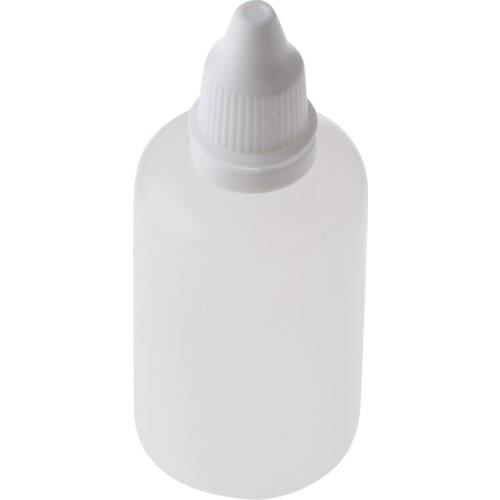5pcs 50ml Empty Plastic Squeezable Dropper Bottles for Eye Drops Lab Liquid