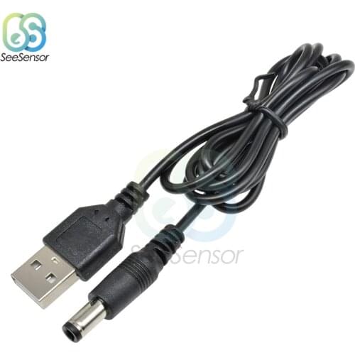 80cm USB Port to 5.5*2.1mm 5V DC Barrel Jack Power Cable Connector USB Converter Adapter Extension Cable