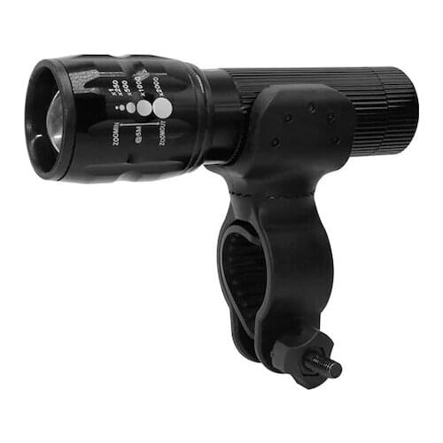 Aluminum bicycle headlight with zoom