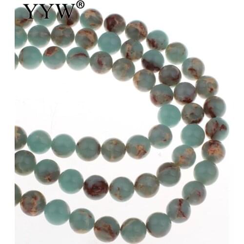 Natural Stone Aqua Terra Jaspers Beads Beads Round Loose Beads 6/8/10/12mm DIY Necklace Bracelet Jewelry Making Accessories