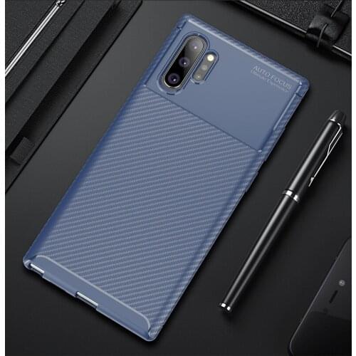 For Samsung Galaxy Note 10 Plus Carbon Fiber Drop-proof Soft Silicone TPU Back Cover Case For Samsung Galaxy Note 10 Plus Note10